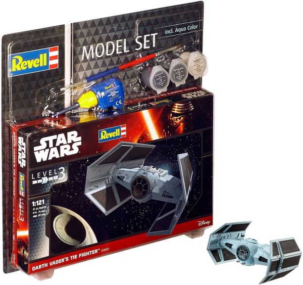 REV63602 - Modelset TIE Figh of Darth Vader STAR WARS met schilderij om in elkaar te zetten - 1