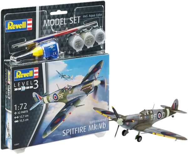 REV63897 - Modelset Supermarine Spitfire M met schilderij om in elkaar te zetten - 1