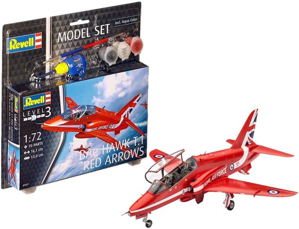 REV64921 - Modelset BAe Hawk T.1 Red Arrows met schilderij om in elkaar te zetten - 1