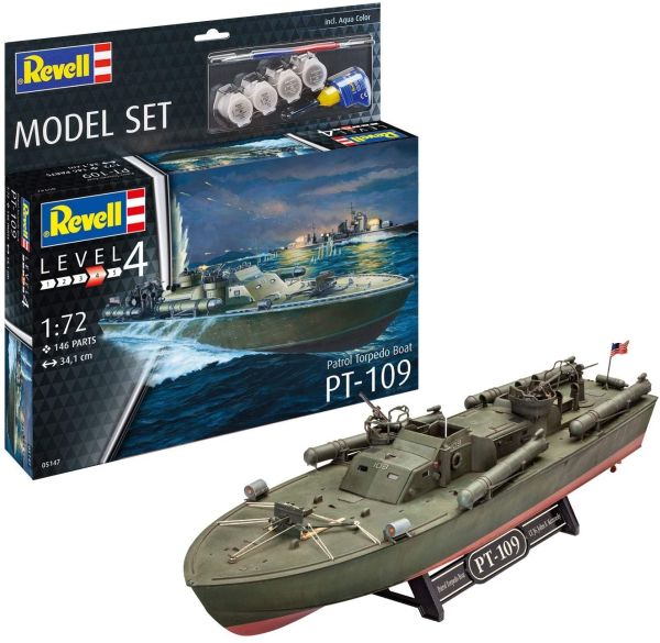REV65147 - Modelset Patrol Torpedoboot PT-109 met schilderij om te monteren - 1