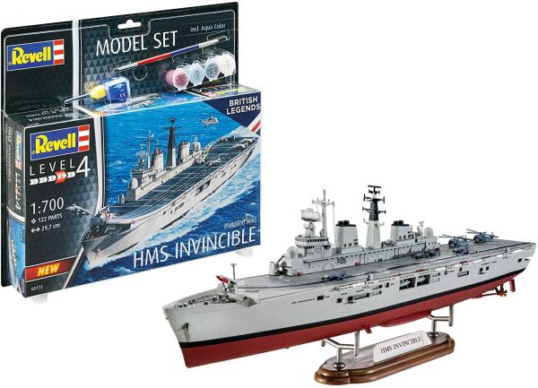 REV65172 - Modelset HMS Invincible Falkland War met schilderij om in elkaar te zetten - 1