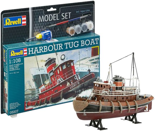 REV65207 - Modelset havensleepboot met verf om in elkaar te zetten - 1