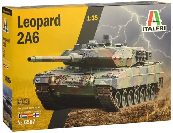 ITA6567 - Leopard 2A6 tank om in elkaar te zetten en te schilderen - 1