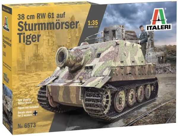 ITA6573 - Tank 38 cm RW 61 op STURMMORSER TIGER om te monteren en te schilderen - 1