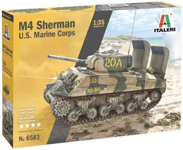 ITA6583 - M4A2 US Marine Corps-tank om te monteren en te schilderen - 1