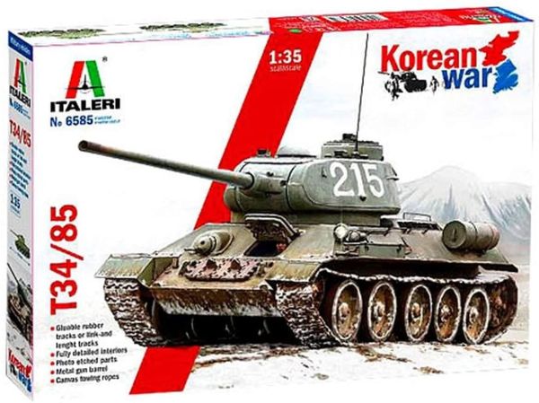ITA6585 - Tank T-34/85 Koreaanse Oorlog om in elkaar te zetten en te schilderen - 1