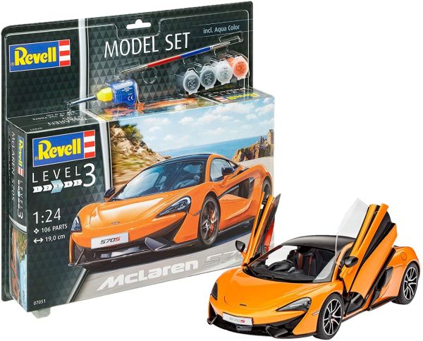 REV67051 - McLAREN 570S modelset met verf om te monteren - 1