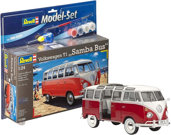 REV67399 - Modelset VOLKSWAGEN T1 Sambabus met lak om te monteren - 1