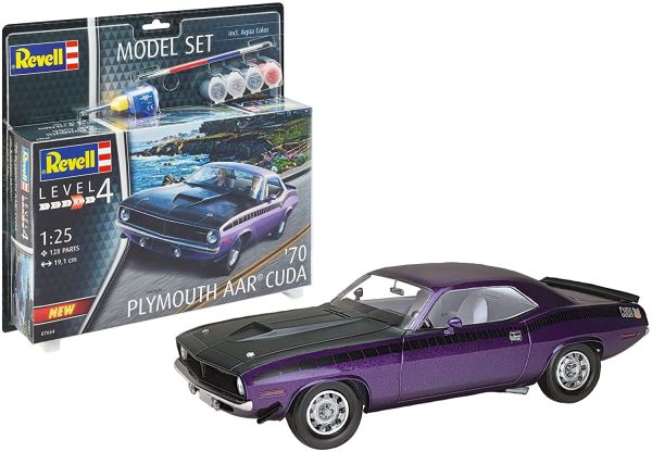 REV67664 - Modelset PLYMOUTH AAR Cuba 1970 met schilderij om in elkaar te zetten - 1