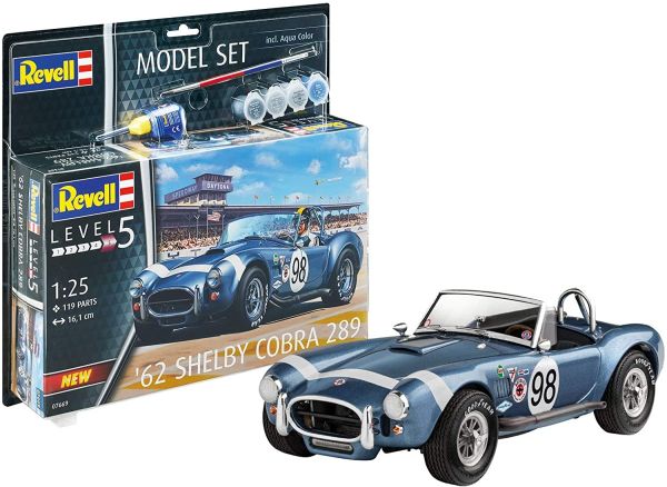 REV67669 - Modelset SHELBY 62' Cobra 289 met schilderij om in elkaar te zetten - 1