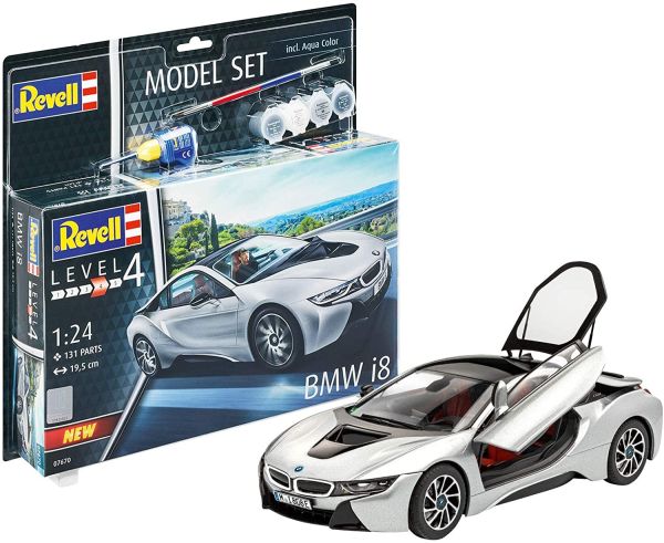 REV67670 - Modelset BMW i8 met te monteren schilderij - 1