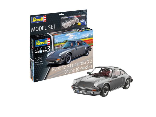 REV67688 - MODEL SET PORSCHE 911 Carrera 3.2 Coupe met lak - 1