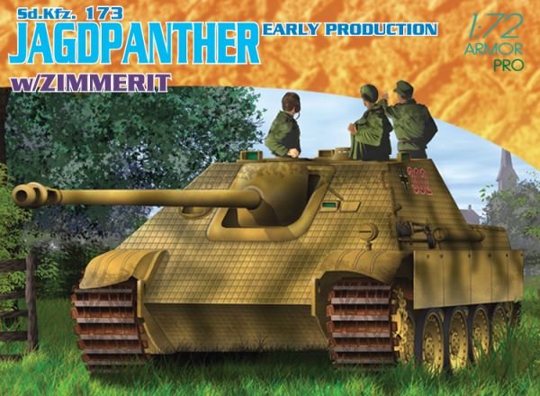 DRA7241 - Tank Sd.Kfz.173 Jagdpanther met Zimmerit om in elkaar te zetten en te schilderen - 1