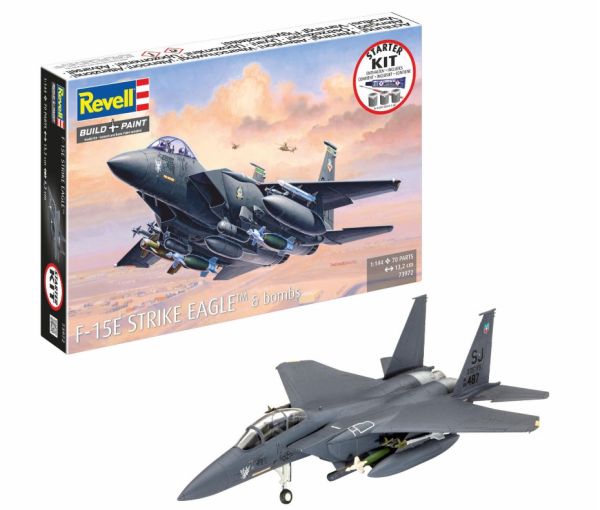 REV73972 - STARTERKIT - F-15E Strike Eagle met verf om te monteren - 1