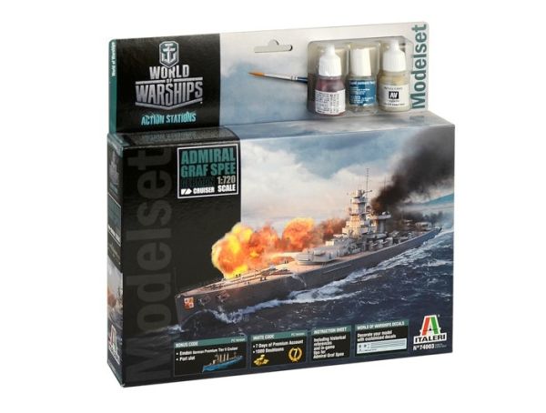 ITA74003 - Startpakket - Admiraal Graf Spee WORLS OF WARSHIPS om in elkaar te zetten en te schilderen - 1