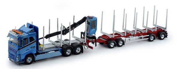 TEK74305 - VOLVO FH04 6x4 bakwagen met JAN JOHANSSON houtaanhanger - 1
