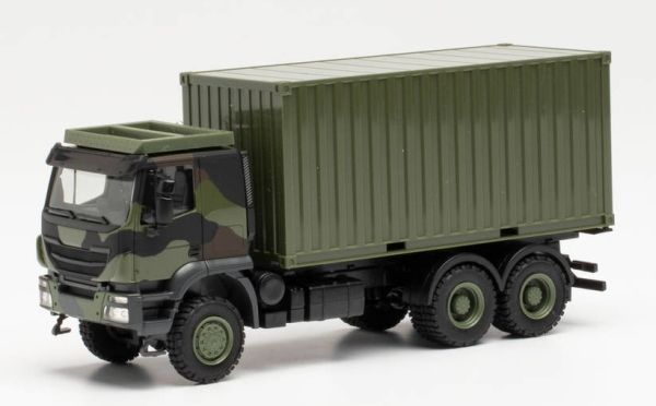 HER746793 - IVECO Trakker 6x6 drager met 20 voet container Camouflage - 1