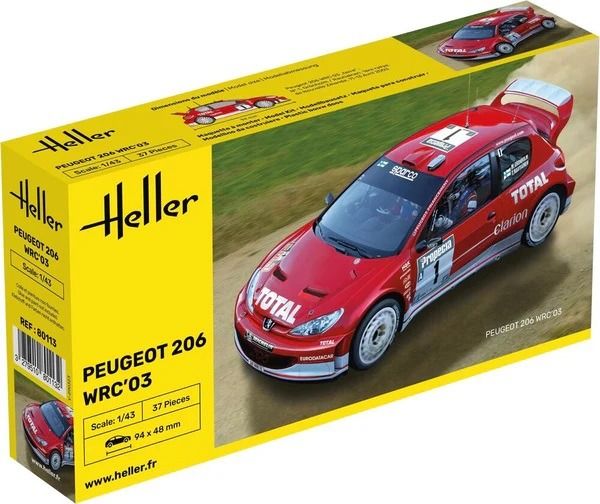 HEL80113 - PEUGEOT 206 WRC'03 #1 om te monteren en te schilderen - 1