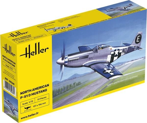 HEL80268 - P-51 Mustang militair vliegtuig om te assembleren en te schilderen - 1