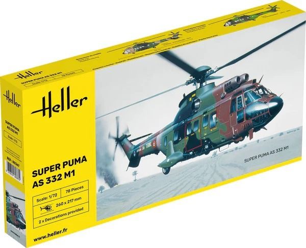 HEL80367 - SUPER PUMA AS 332 M1 militaire helikopter om te monteren en te schilderen - 1