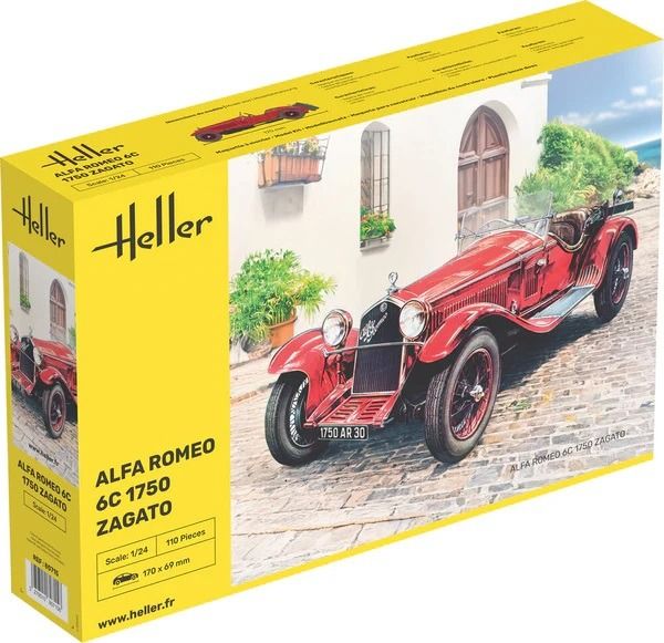 HEL80715 - ALFA ROMEO 6C 1750 Zagato om te monteren en te schilderen - 1