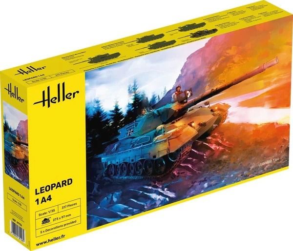 HEL81126 - LEOPARD 1A4 tank om te monteren en te schilderen - 1
