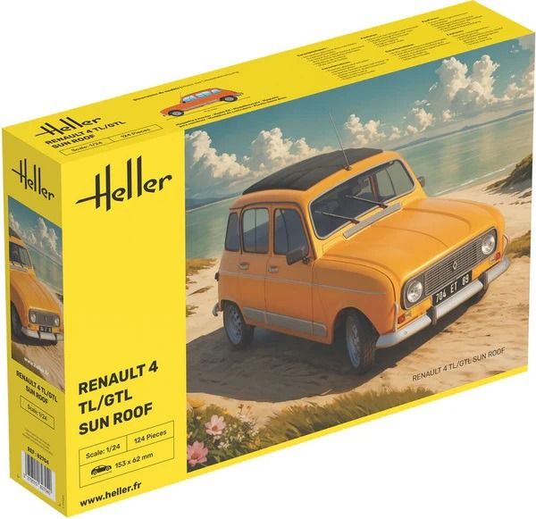 HEL82704 - RENAULT 4 TL/GTL met schuifdak, moet nog gemonteerd en gespoten worden. - 1