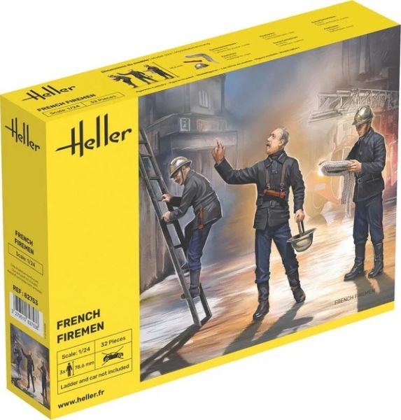 HEL82753 - Franse brandweerlieden gaan zich verzamelen en schilderen - 1