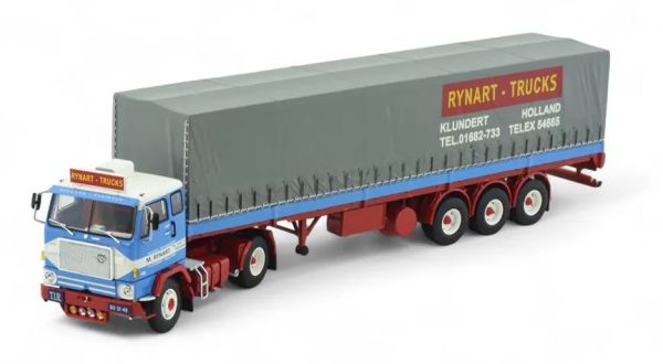 TEK84644 - VOLVO F88 4x2 met RYNART 3-assige gesloten aanhanger - 1
