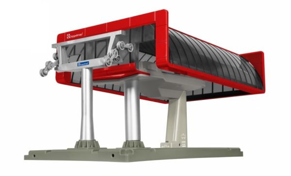 JC84681 - Station D-Line rood en grijs - zonder motor - 1