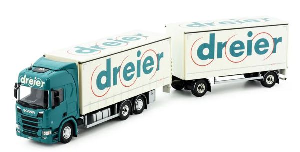 TEK85088 - Scania R Highline 6x2 bakwagen met 1+1-assige trailer - 1