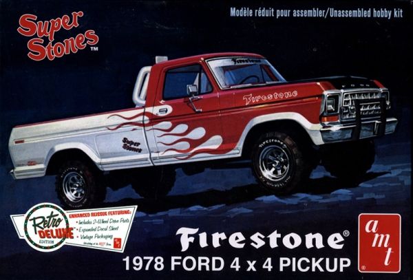 AMT858M/12 - FORD Pick-Up 4x4 1978 Firestone - Super Stones, om te monteren en te schilderen - 1