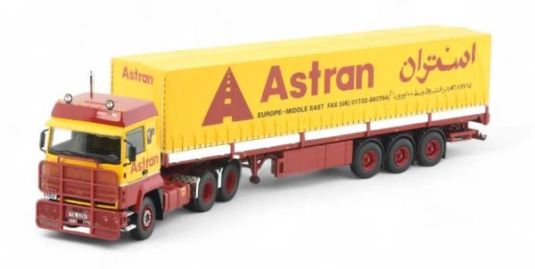 TEK86513 - FORD Transcontinental 4x2 met 3-assige schuifzeilen aanhanger ASTRAN - 1