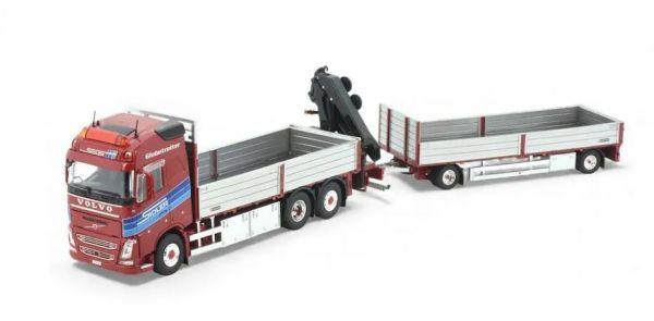 TEK86950 - VOLVO FH04 Globetrotter 6x2 bakwagen met loskraan en SIDLER-aanhanger - 1