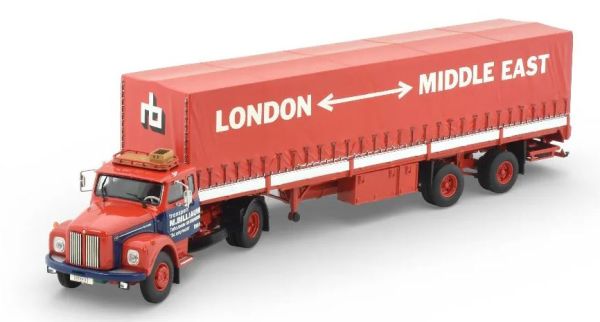 TEK88064 - SCANIA 110 Super 4x2 met 2-assige gesloten transporttrailer BILLIAUW - 1