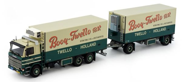 TEK80911 - SCANIA R112 6x2 Koelwagen met aanhanger 2 Assen BOOY TWELLO - 1