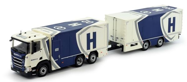 TEK80913 - SCANIA Volgende generatie 6x2 bakwagen met aanhanger 2 Assen NH PLANZER - 1