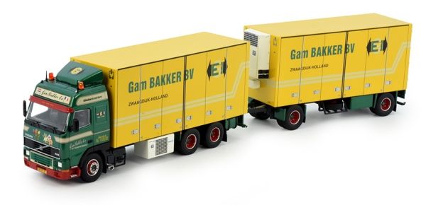 TEK80934 - VOLVO FH12 Gl. 6x4 Drager met aanhanger 2 Assen GAM BAKKER - 1