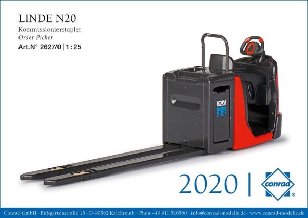 CON2627/0 - LINDE N20 elektrische trolley Schaal: 1/25 - 1