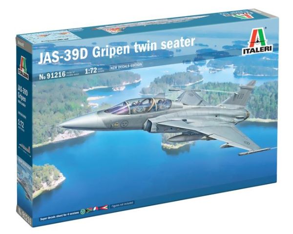 ITA91216 - JAS-39D tweezits straaljager om te monteren en te schilderen - 1