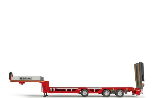 CON98040/01 - Rode 3-assige GOLDHOFER dieplader - 1