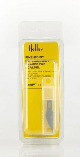 HEL99008 - 5 Vervangende scalpelmesjes met fijne punt - 1