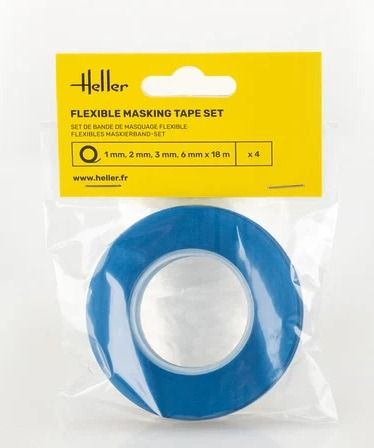 HEL99014 - rollen flexibele afplaktape 1-2-3-6 mm x 18 m - 1