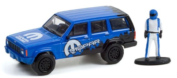 GREEN97120-E - JEEP Cherokee Sport MOPAR offroad met chauffeur 2001 THE HOBBY SHOP serie 12 in blister - 1