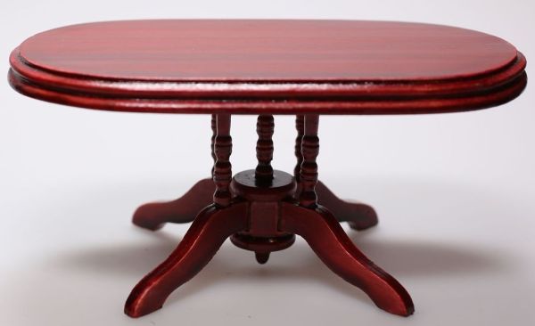 AKI0184 - Miniatuur salontafel voor poppenhuis afmeting L13.7 x D7.5 x H6.4 cm - 1