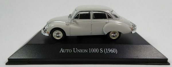 MAGARG37 - AUTO UNION 1000S 1960 grijze 4-deurs sedan verkocht in blisterverpakking - 1