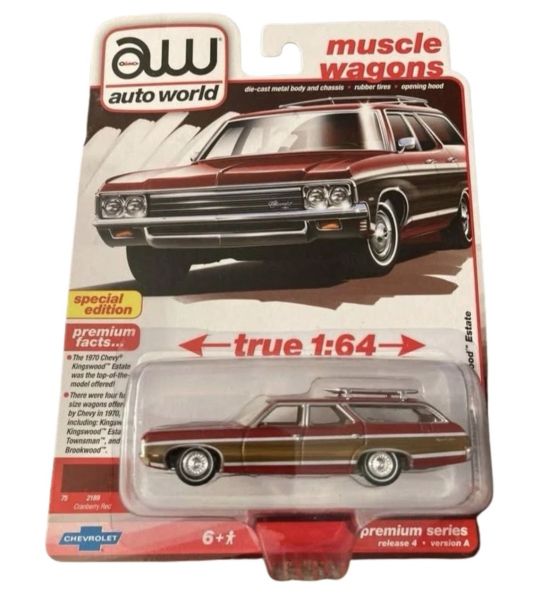 AWSP169/24A - CHEVROLET Kingswood Estate 1970 Rood Blister Verpakt - 1