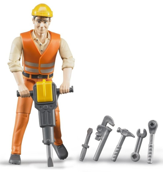 BRU60020 - Man met drilboor en gereedschap Schaal: 1/16 - 1