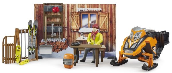 BRU63102 - Sneeuwscooter met figuur en accessoires - 1