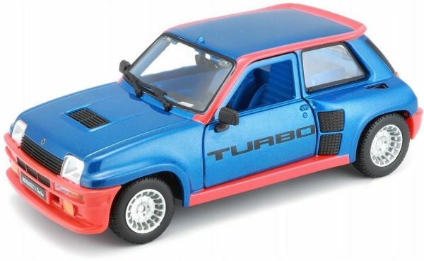 BUR18-21088B - RENAULT 5 Turbo 1982 blauw en rood - 1
